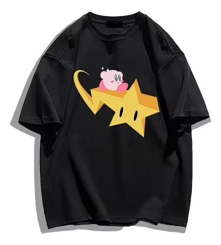 Camiseta De Manga Corta Estampado Creativo Estrella Kirby