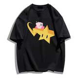 Camiseta De Manga Corta Estampado Creativo Estrella Kirby