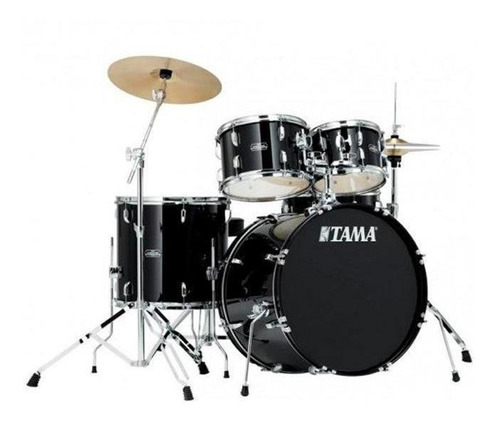 Bateria Tama Stagestar 5 Pzas. Negra C/ Atriles Y Platillos 