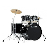 Bateria Tama Stagestar 5 Pzas. Negra C/ Atriles Y Platillos 