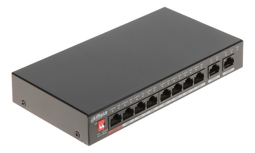 Switch Poe Dahua 8 Puertos 96w + 2 Uplink. 5.6gbps.