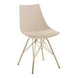 Silla De Cubo Moderna, Color Crema