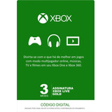 Xbox Live Gold 3 Meses - Xbox One / 360 / Series