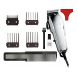 Maquina Cortar Cabelo Wahl Super Taper Profissional 110v Cor Prata