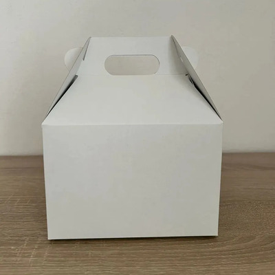 10 Cajas Cartón Boxlunch, Lonchera, Cajita, Mediana, Dulces Blanco
