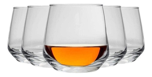 Vasos Whisky Trago Corto Jugos Vidrio Lav 345ml Pack X6 Und