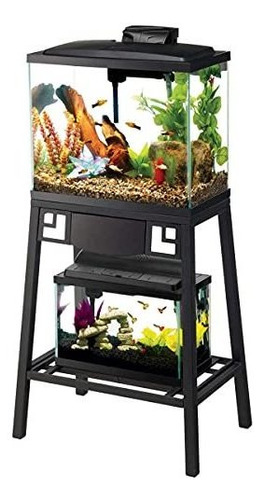 Aqueon Forge Metal Acuario Stand, 24 Por 12 Pulgadas, Negro.