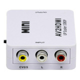 Mini Conversor Av 3rca Para Hdmi Up Scaler 1080p 