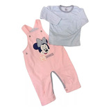 Conjunto Minnie Mouse Algodon Niña Bebe Enterizo Overol Piel