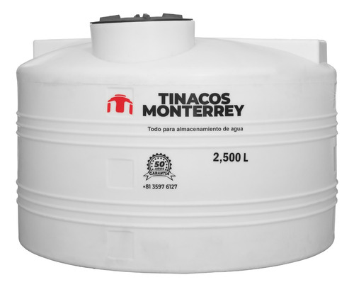 Cisterna Reforzada Tinacos Monterrey Natural 2500 Litros