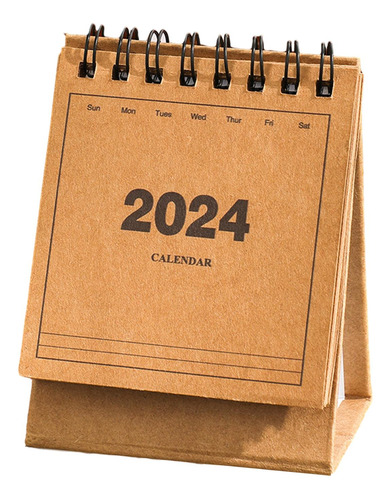 Calendario 2024 Calendario De Escritorio Pequeño, Cuero