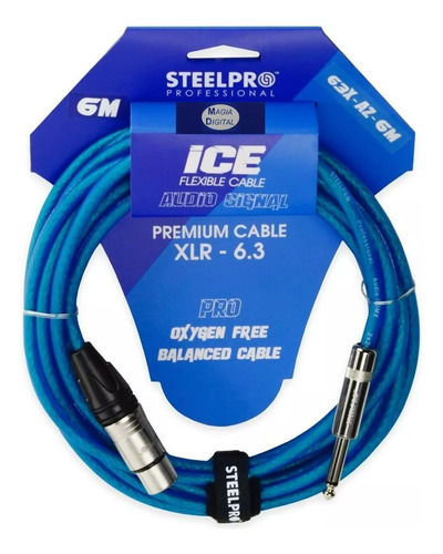 Cable Para Microfono 6m Steelpro 63x-az-6m Xlr Cannon-plug