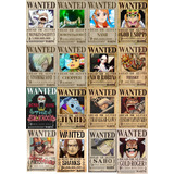 One Piece 12 Posters Recompensa Actual Wanted +separador Red