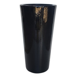 Vaso De Fibra Vidro Preto Cachepot 54x28cm Vietnamita