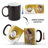 Mug Mágico Wonder Woman Dc Universe Coffee Taza Termica