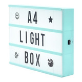 Caja De Luz Led A4 Pizarra Con Letras Y Emojis Cartel
