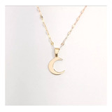 Collar Luna Oro Macizo 10k