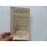 Folleto Manual De Moto Norman 125 Motor Cycles Antiguo Puma