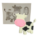 Molde Forma Silicone Sabonete Vaquinha Vaca Fazenda Cute