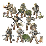 8 Piezas 1/35 Figuras De Acción De Soldado Articuladas