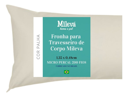 Fronha Para Travesseiro De Corpo Xuxão Cores 1,35m X 48cm Cor Palha