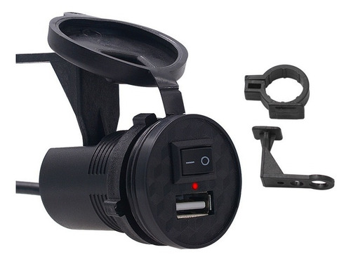 Cargador Usb Universal Para Moto + Base  Espejo Y Manubrio