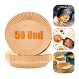 50 Platos Papel Airfryer Antiadherente 20cm Desechables