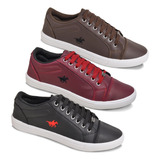 3 Pares Tenis Masculino Sapatenis Casual Polo Energy 306