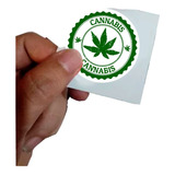 Sticker Calcomanias Pegatinas Cannabis Mari Juana Kit X50 