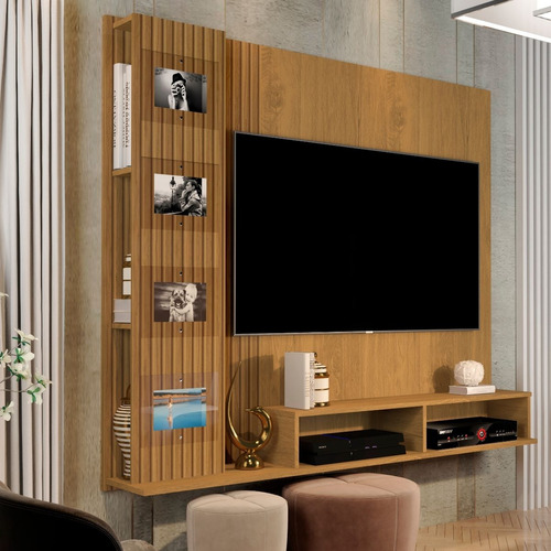 Estante Livro Home Painel Suspenso Rack Tv 50  - Mod.2003z