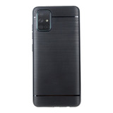 Capa Para Galaxy A71 6.7 Luxo Preta Acabamento Perfeito