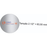 4 Tampão Flange 2. 1/2'' Aço Inox 304 Para Tubos E Corrimão 