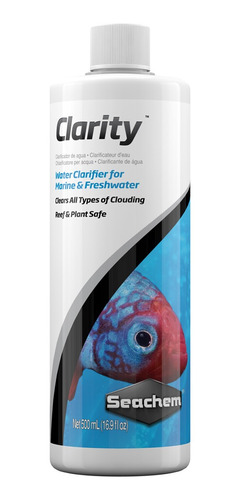 Removedor De Turvidez Para Aquários Seachem Clarity 500ml