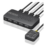 Conmutador Kvm, Conmutador Usb, Controlador Compartido, 4 En