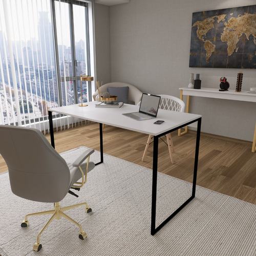 Mesa Home Office Compacta Pequena Branca Preta Ou Marrom Vbp
