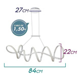 Pendente Moderno Zig Tp003 84cm 73w Branco 3000k St1513 110v/220v (bivolt)