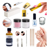 Kit Completo Para Uñas Esculpidas Acrílicas Monomero Polimer