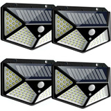 Luz Solar 135 Led Lampara Exterior Sensor Movimiento X 4 Uni