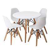 Combo Mesa Eames 80 Cm+ 4 Silla Kids Niños P - Alto Impacto