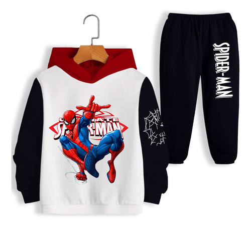 Sudadera De Niño 2pz Sudadera Y Pans Spiderman 11 A 12 Años