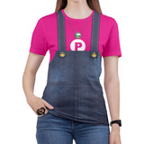 Camiseta Princesa Peach  Feminina Blusa Roupas Mario Luigi