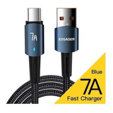 Cable Tipo C Essager 7a Carga Rápida 100w Para Honor/ Huawei/ Oppo/ Oneplus/ Realme/ Vivo/ Samsung -  1 Metro