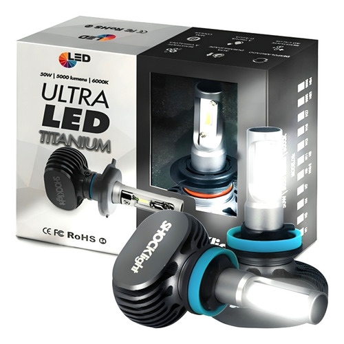 Lampada Para Farol Ultra Led Titanium Shocklight 10000 1 Par