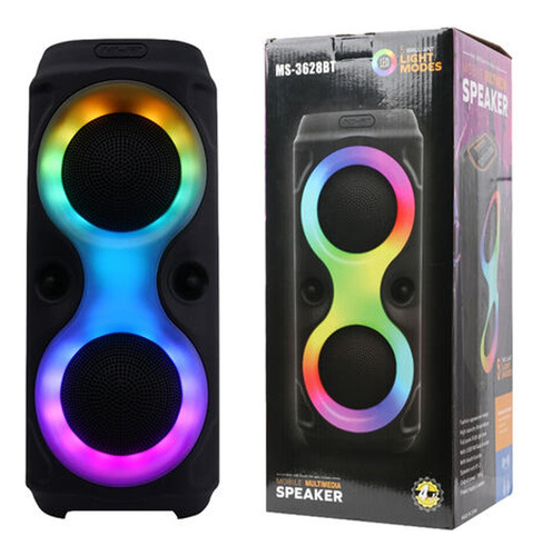 Parlante Bluetooth Speaker Altavoz Con Luz Ms-1604bt