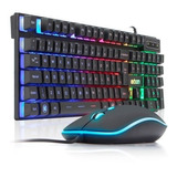 Kit Gamer Teclado Semi Mecanico Mouse Bk-g550 Abnt2 Usb