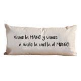 Almohadon Frases Deco Home Living Room Oferta Crudo 30x60