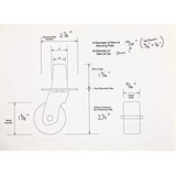 Rueda Trasera De Piano De 1-3/8  Para Espineta/consola Piano