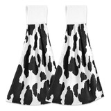  Toalhas De Cozinha Qilmy Funny Cow, 2 Peças Absorventes Sup