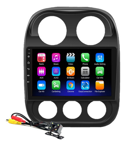 Estéreo  Jeep Compass 10-16 Android Carplay Gps Usb Y Camara