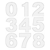 Saktopdeco 9 Piezas 0-8 Moldes Para Números De Pastel Planos